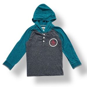 Original Penguin | Color Black Long Sleeve Hooded Tee (4) 🐧